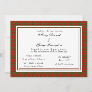Invitación a la boda escocesa de Livingston