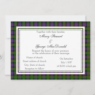 Invitación a la boda escocesa de MacDonald