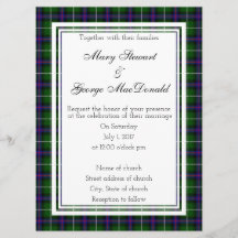 Invitación a la boda escocesa de MacDonald De Las 