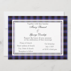 Invitación a la boda escocesa Dunlap