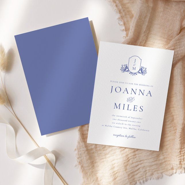 Invitación a la boda Escudo de Viñeta Periwinkle (Subido por el creador)