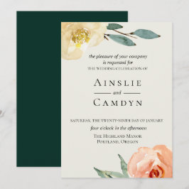 Invitación a la boda esmeralda Jardin De Fleurs