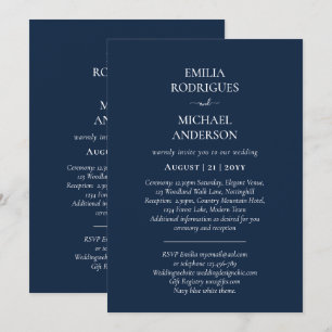 Invitación a la boda española BILINGUAL Nuestra Bo