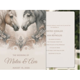 Invitación a la Boda Especial de Amor por Caballos