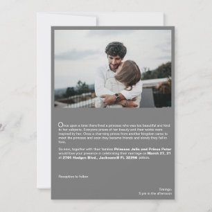 Invitación a la boda especial de la historia de am