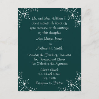 Invitación a la boda Esquinas de flores silvestres
