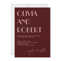 Invitación a la boda estética marrón y rosa pálido