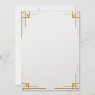 Invitación a la boda estilo Art Deco