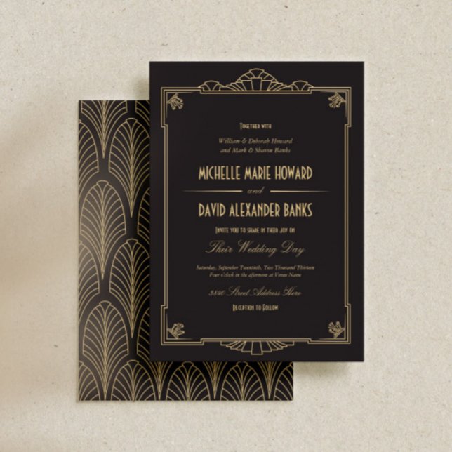 Invitación a la boda estilo Art Deco (Subido por el creador)
