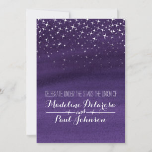 Invitación a la boda estrellada de estrellas de la