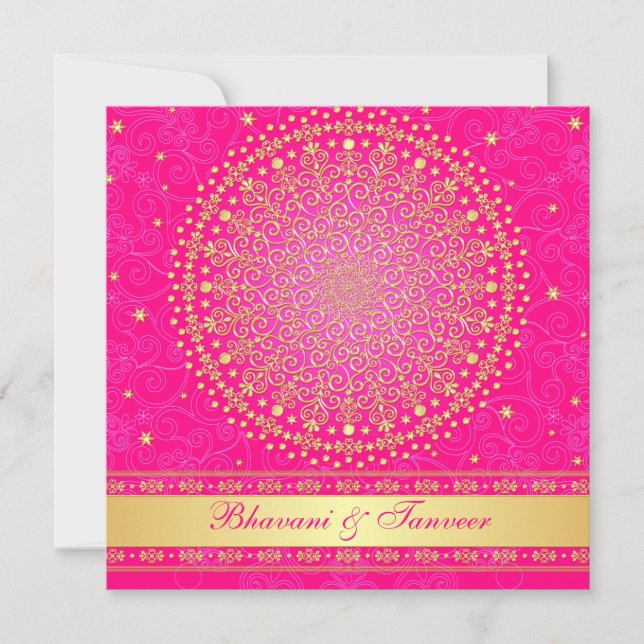 Invitación a la boda | Estrellas de pergamino de o (Anverso)