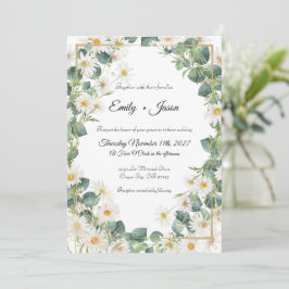 Invitación a la boda Eucalyptus Daisy Botánico