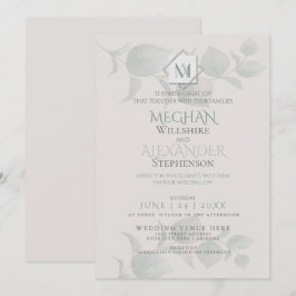 Invitación a la boda | Eucalyptus de sabio platead