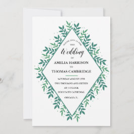 Invitación a la boda Evergreen