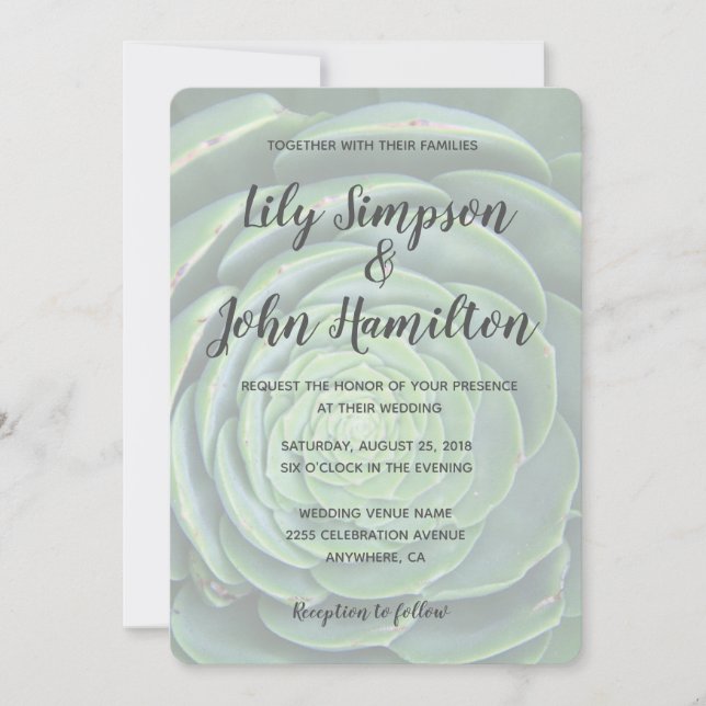 Invitación a la boda exitosa y moderna (Anverso)