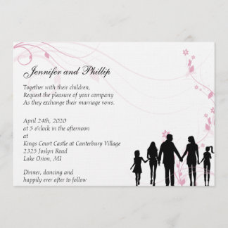 Invitación a la boda familiar mixta