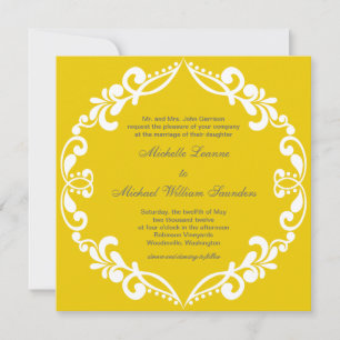 Invitación a la boda filigrí {mostaza}