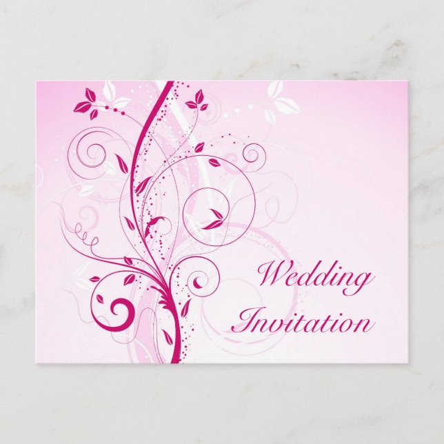 Invitación a la boda floral (Anverso)