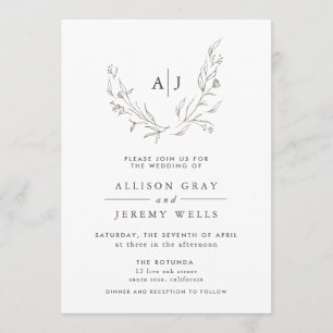 Invitación a la boda floral
