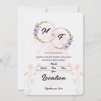Invitación a la boda floral
