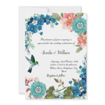 Invitación a la boda floral