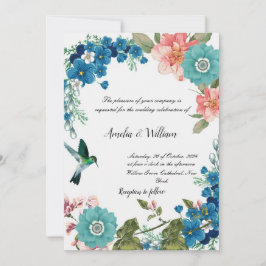 Invitación a la boda floral