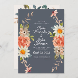 Invitación a la boda floral
