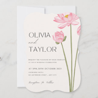 Invitación a la boda floral
