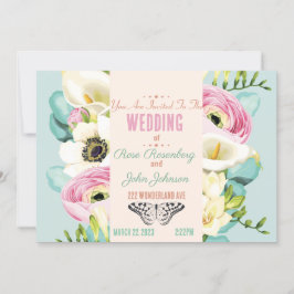 Invitación a la boda floral