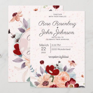 Invitación a la boda floral