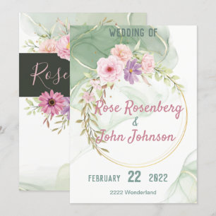 Invitación a la boda floral