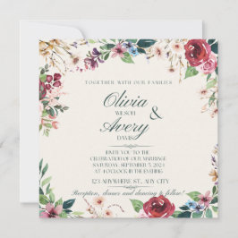 Invitación a la boda floral