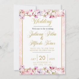 Invitación a la boda floral