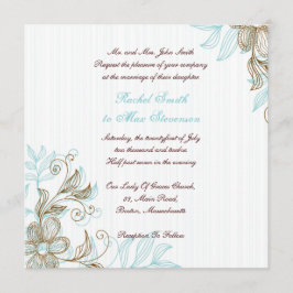 Invitación a la boda floral