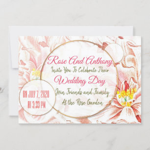 Invitación a la boda floral