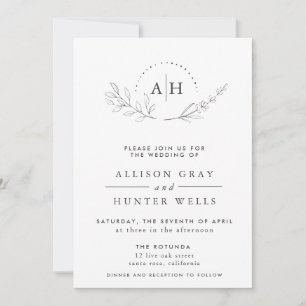 Invitación a la boda floral