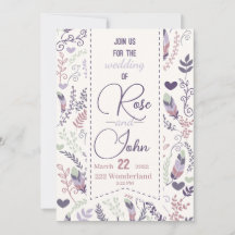 Invitación a la boda floral