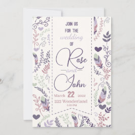 Invitación a la boda floral