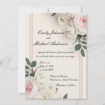 Invitación a la boda floral