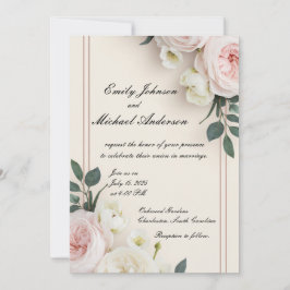 Invitación a la boda floral