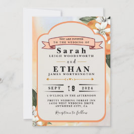 Invitación a la boda floral