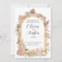 Invitación a la boda floral