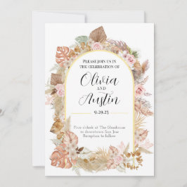 Invitación a la boda floral