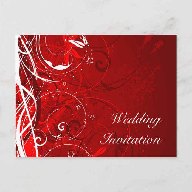 Invitación a la boda floral (Anverso)
