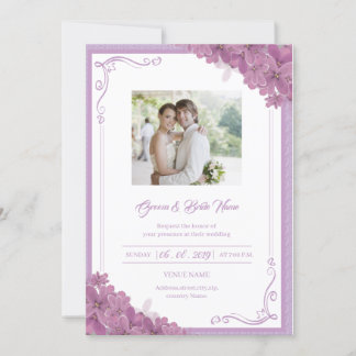 Invitación a la boda floral