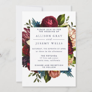Invitación a la boda floral