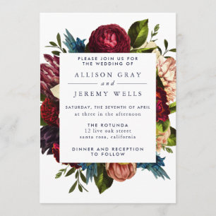 Invitación a la boda floral