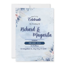 Invitación a la boda floral