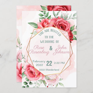 Invitación a la boda floral