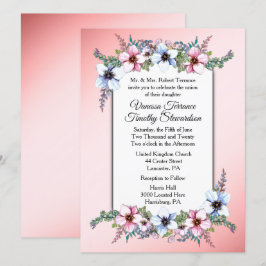 Invitación a la boda floral